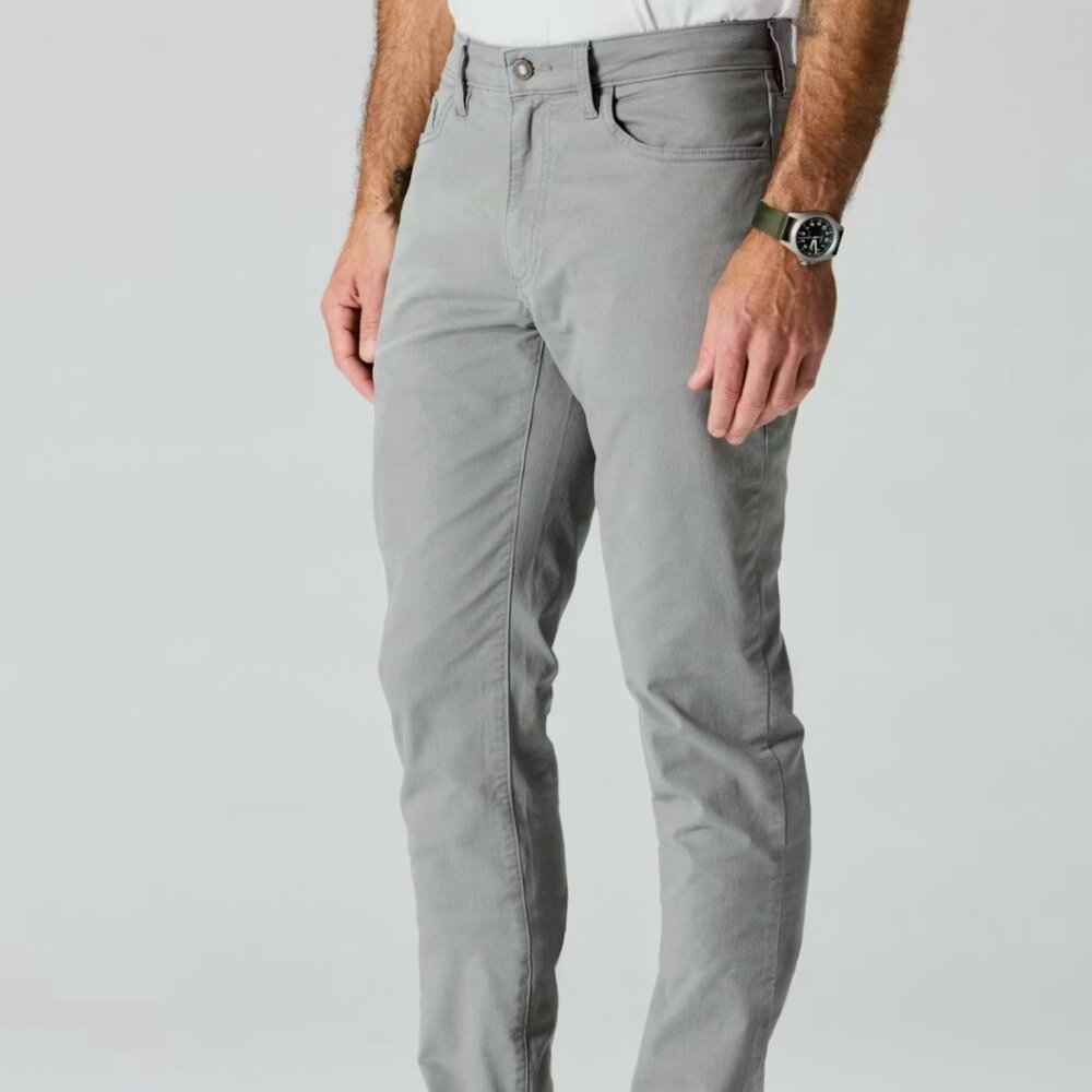 Flint and Tinder 365 Pants Men's 32x32 Slim Fit Gray Stretch Cotton Twill Preppy